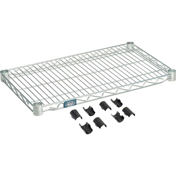Nexel Poly-Z-Brite Wire Shelf 24inW x 14inD S1424Z - main